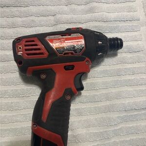 Milwaukee m12 Cordless Screwdriver in Red and Black